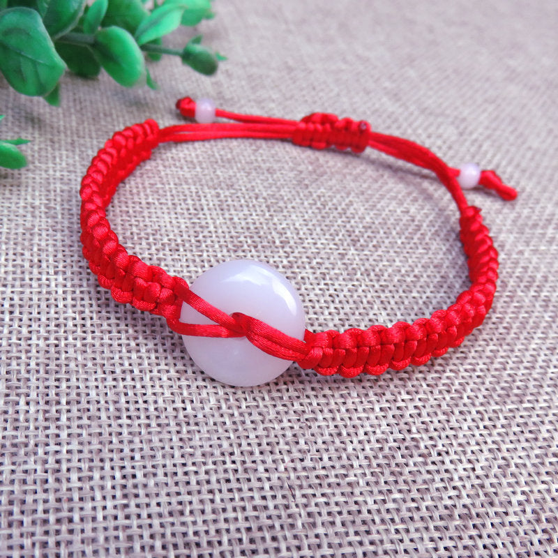 Jade Peace Buckle Carrying Strap Pull Bracelets