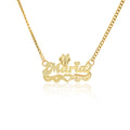 3D  Pendant 18K Gold Plated Double Layer Name Pendant Custom  Cartoon Characters Fine Necklace for Women  Kids Necklace Fashion