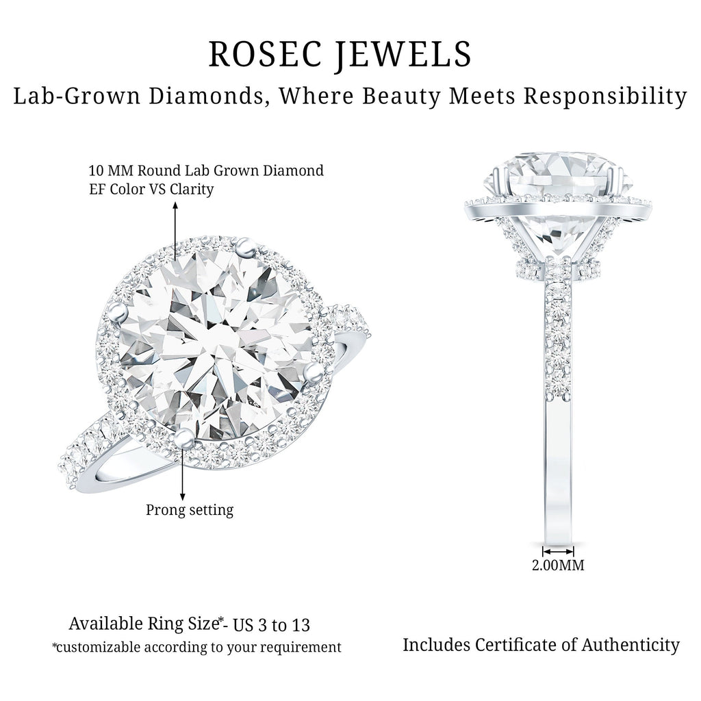4 Carat Lab Grown Diamond Cocktail Engagement Ring with IGI Certificate