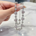 Pink Stone Heart Bracelet