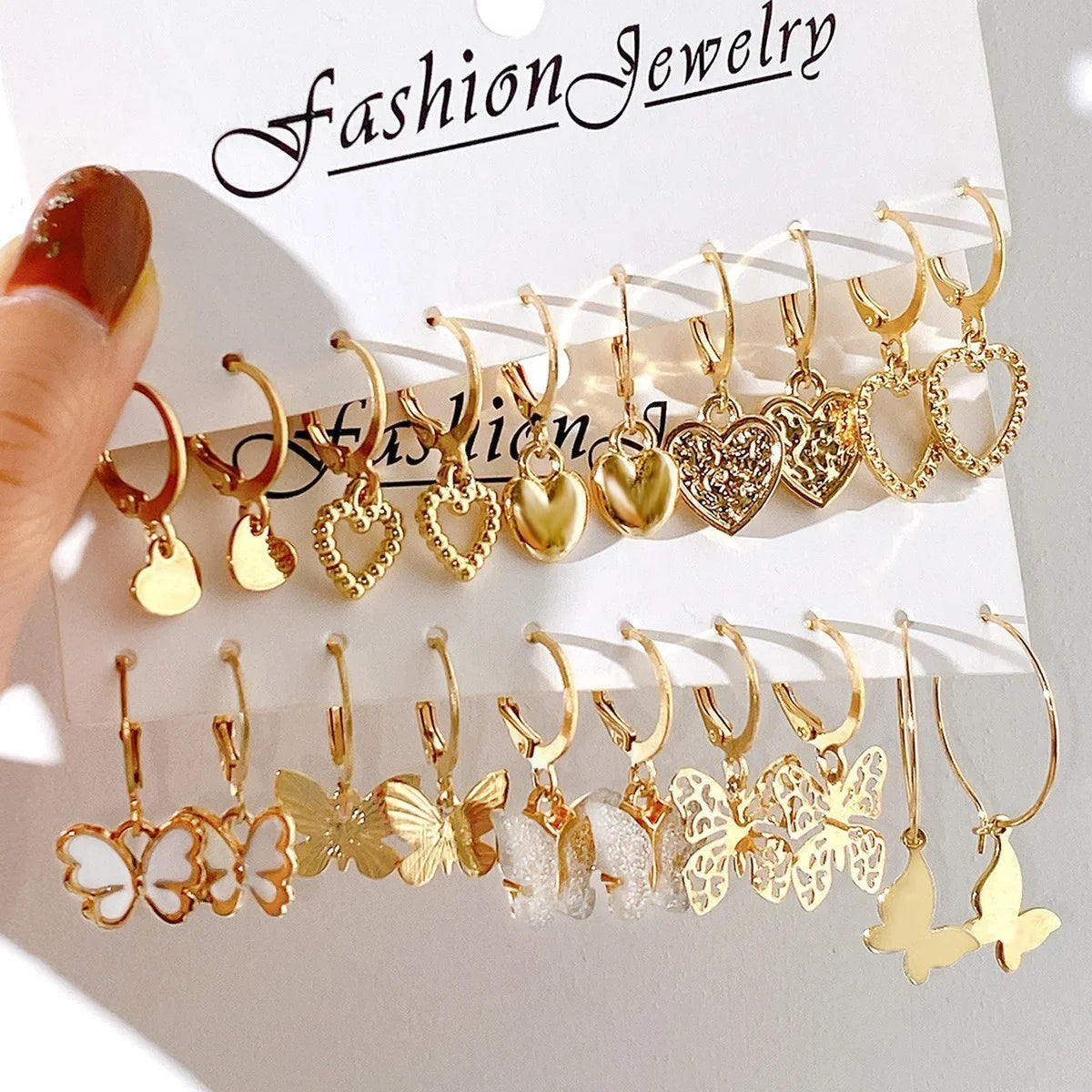 24-Pair Vintage-Inspired Small Hoop Earring Set for Women Elegant Geometric Iron Ear Ornaments for Daily Wear Gifts 2024 Jewelry