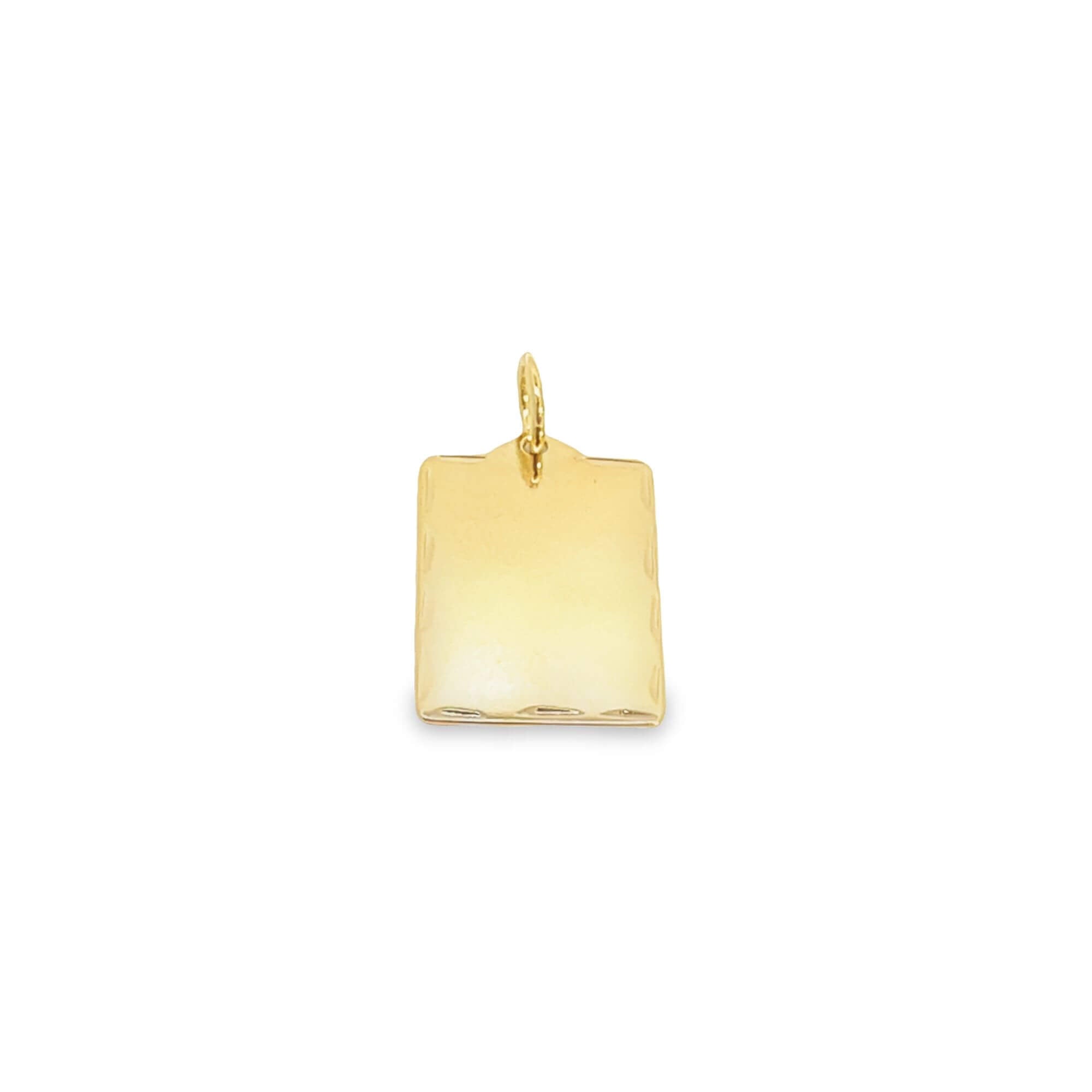 Small Vintage Rectangle Tag Plate Pendant