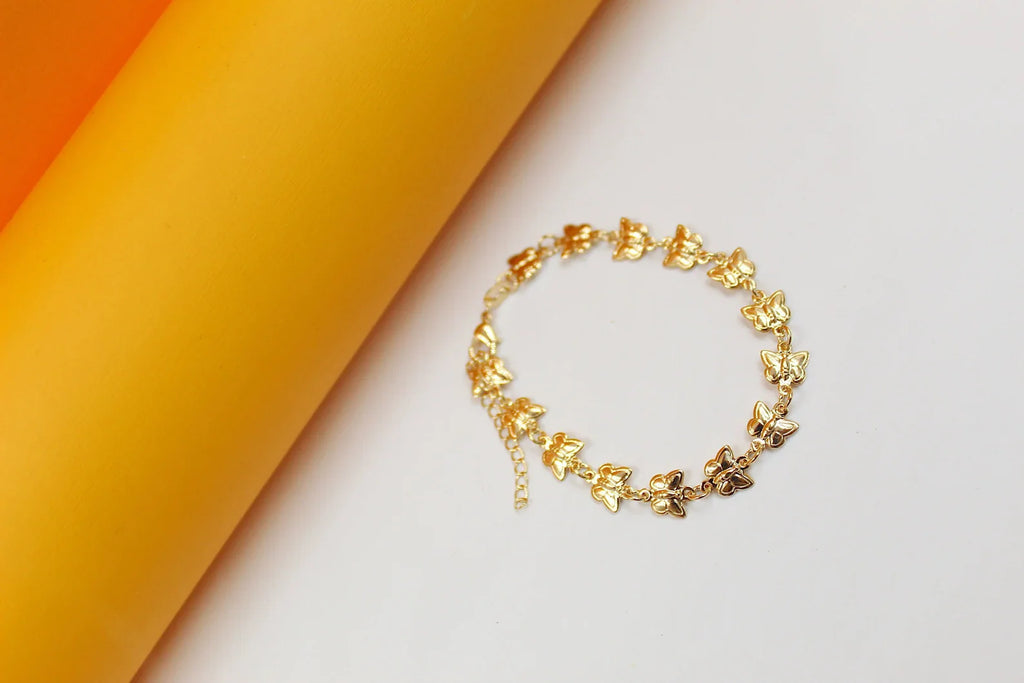 Gold Filled Butterfly Link Bracelet