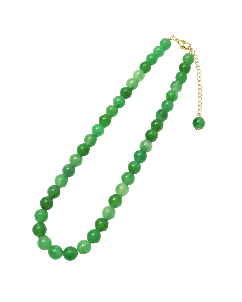 Lime — Green Jade Beaded Necklace