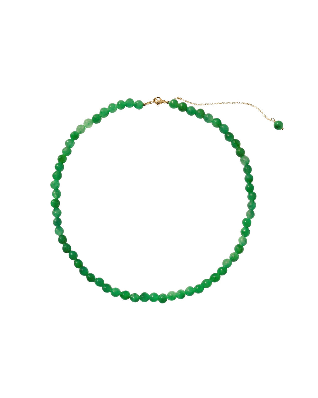 Lime — Green Jade Beaded Necklace