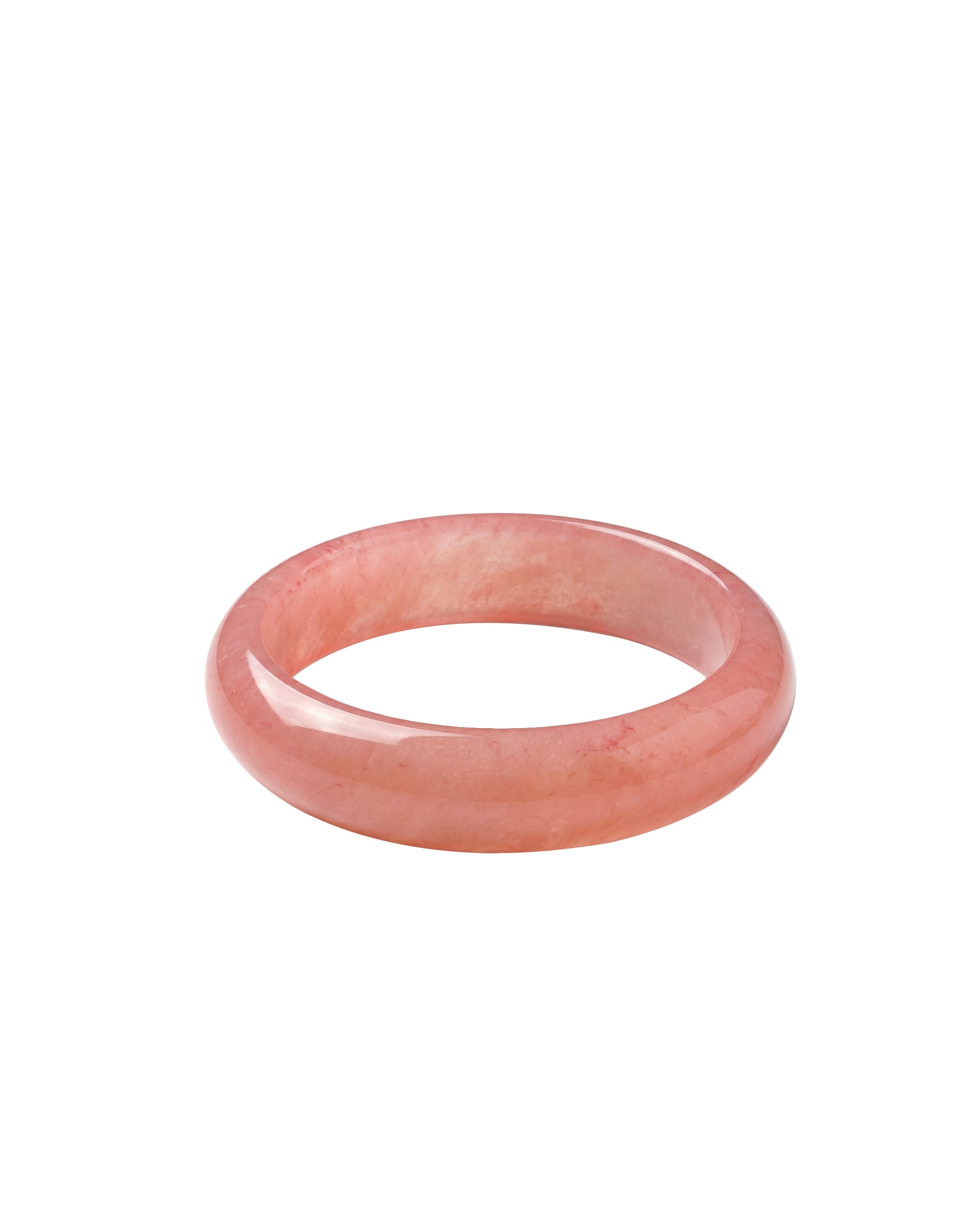 Silk Collection | Blush — Pink Jade Stone Bangle