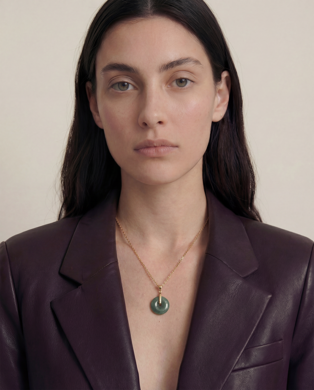 Button — Jade Pendant Necklace