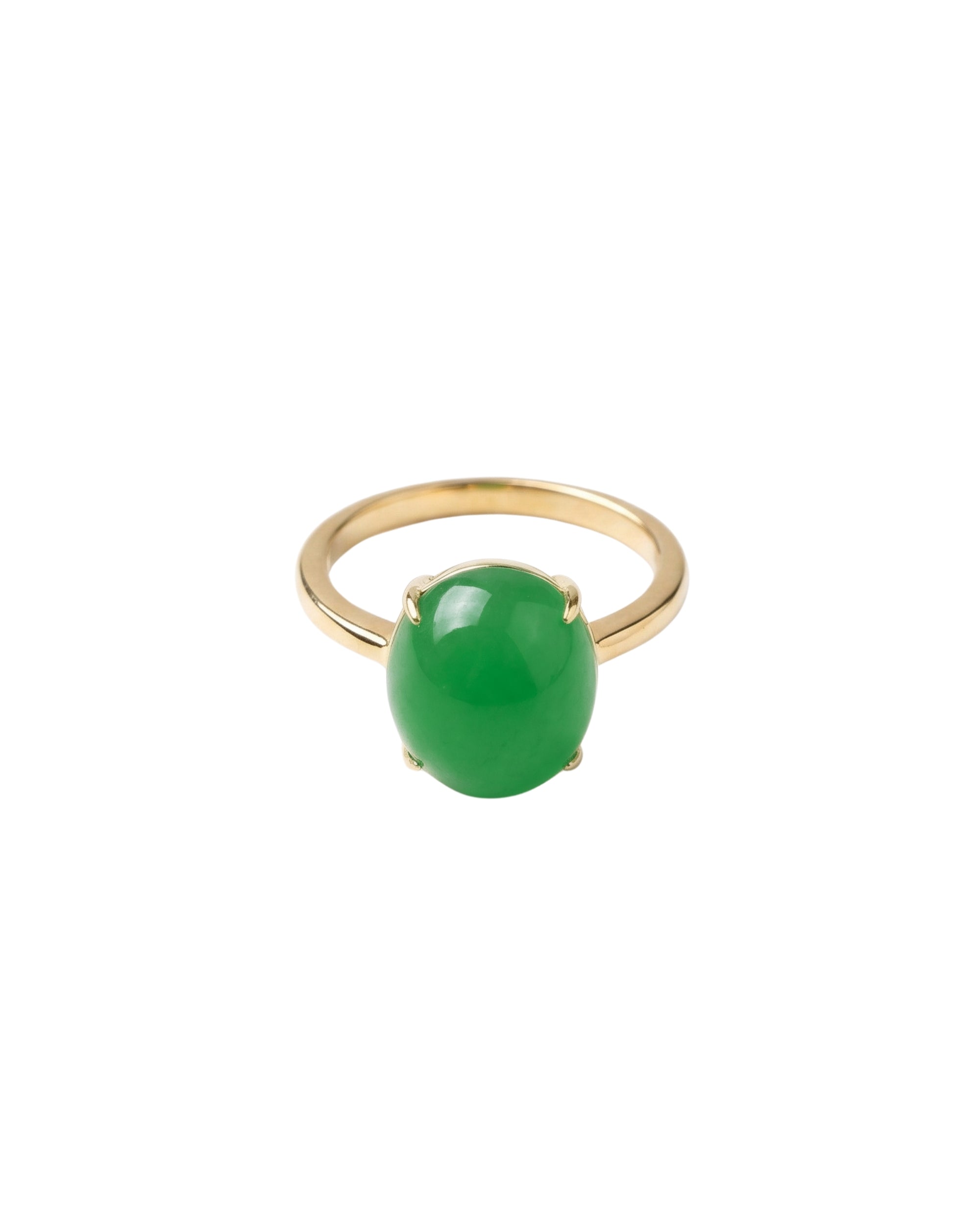 Dew — Green Jade Stone Ring