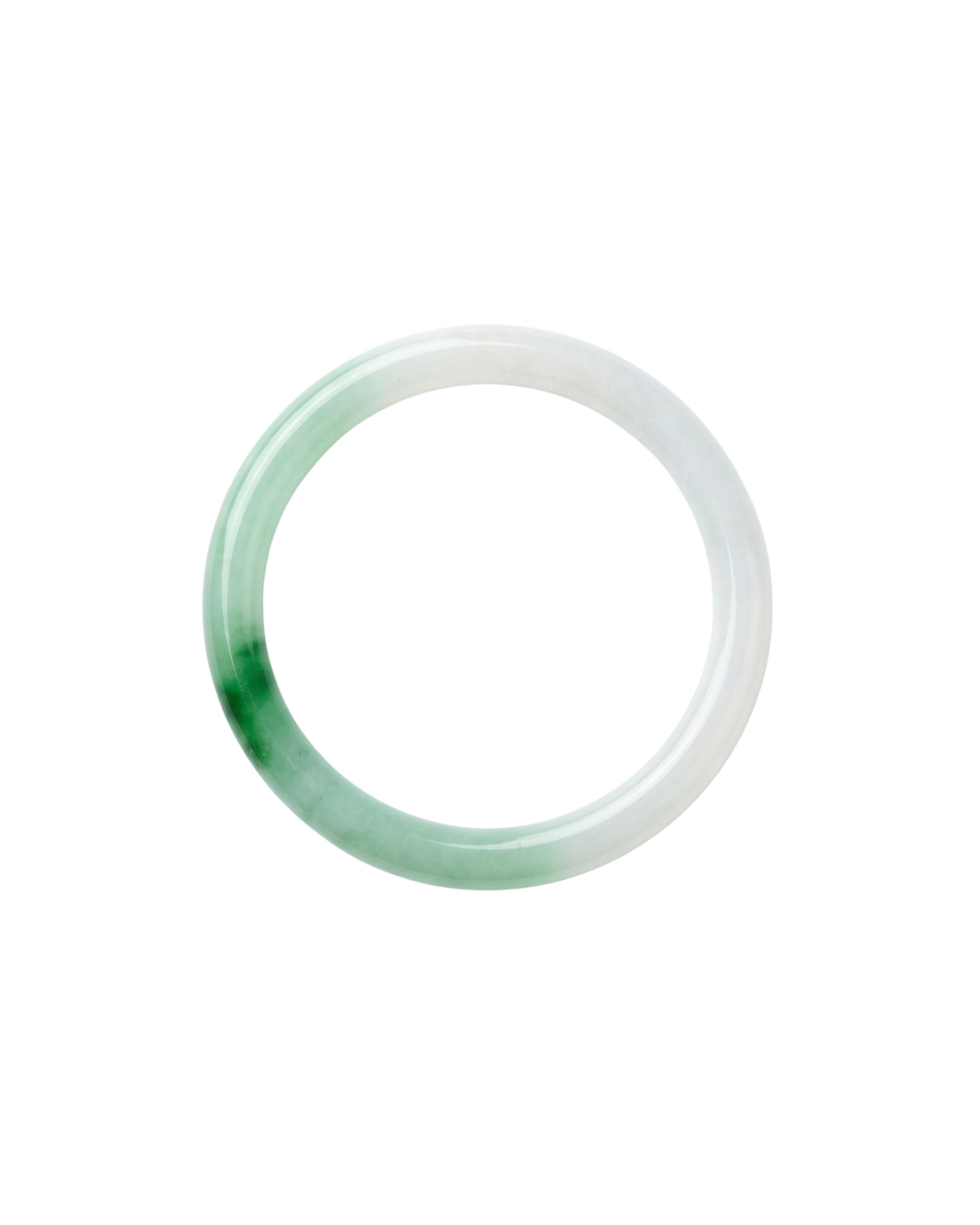 Koi — Mottled Round Jade Stone Bangle