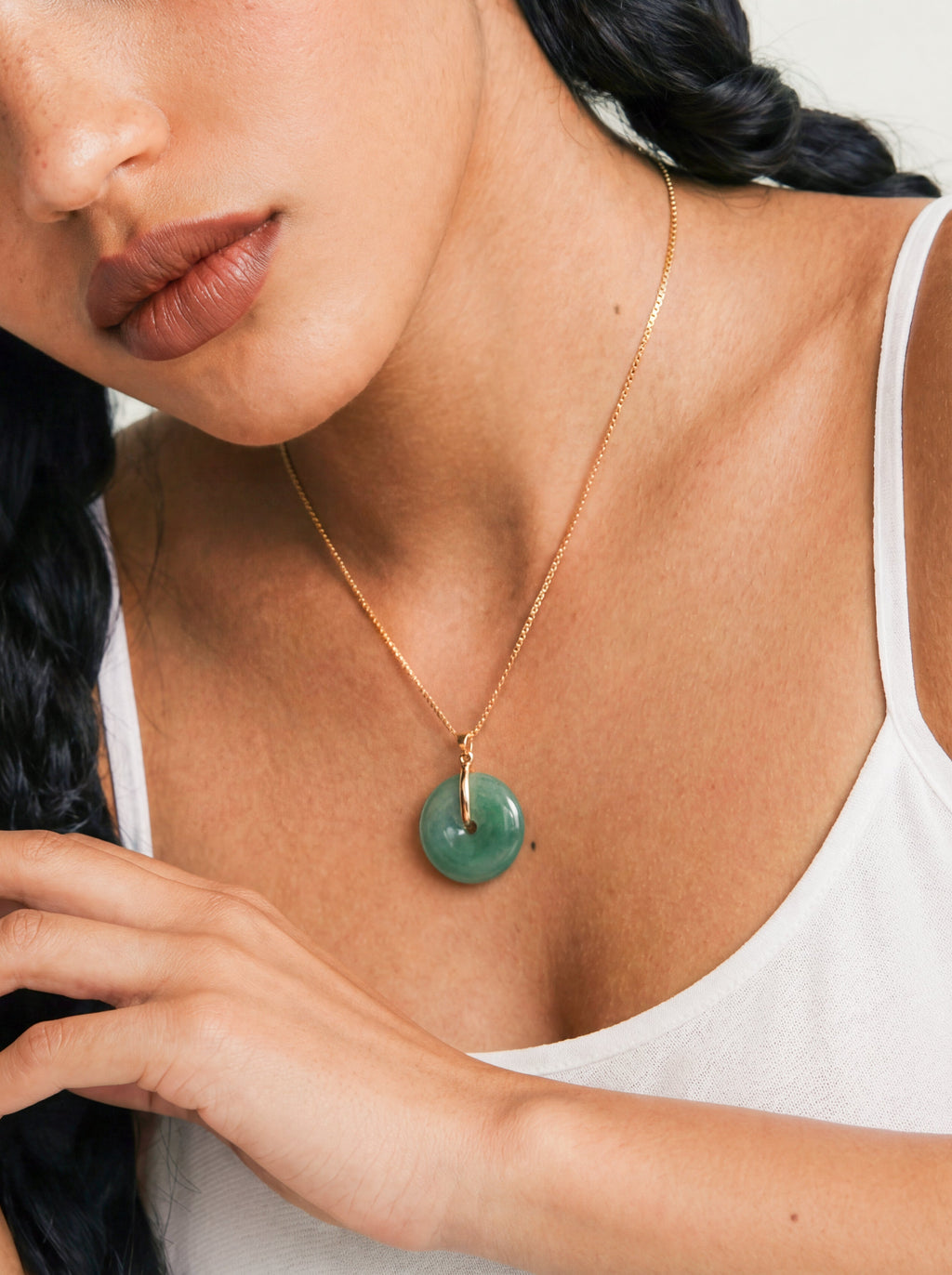 Oro — Jade Stone Pendant Necklace