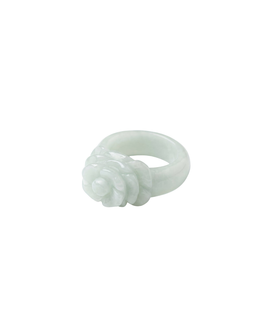 Rose — Off-White Jade Ring