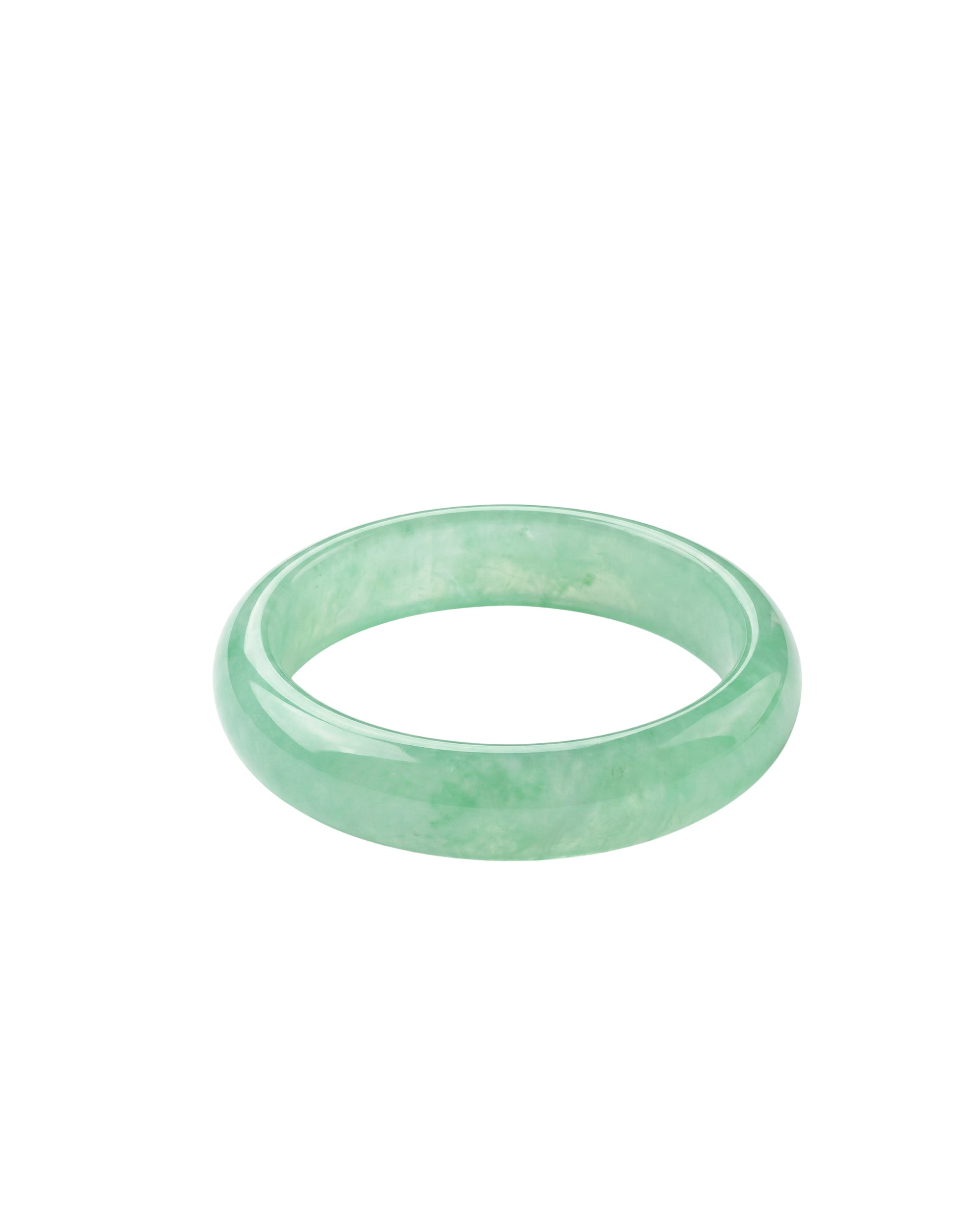 Silk Collection | Agave — Classic Cyan Jade Stone Bangle