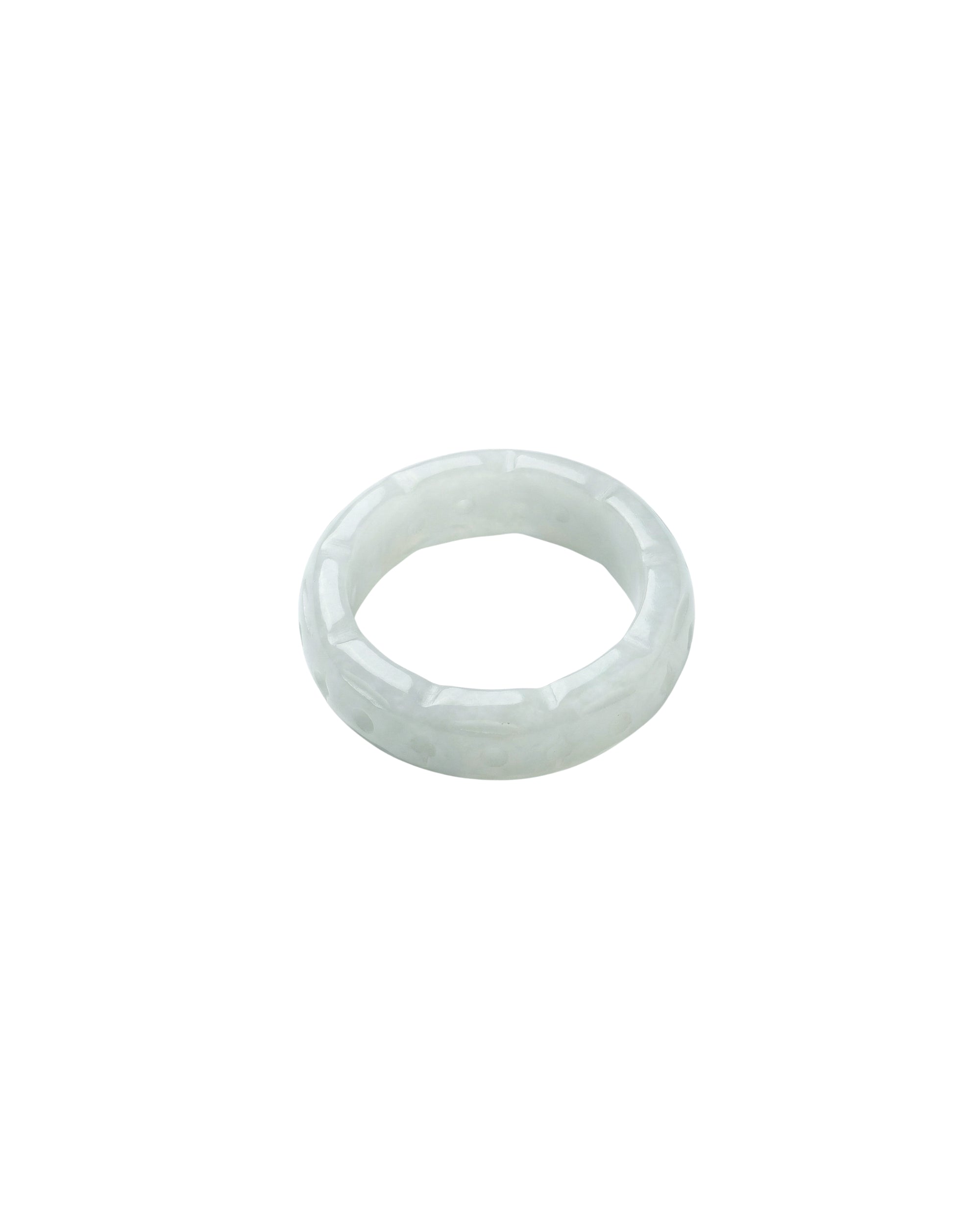 Weave — Off-White Jade Ring